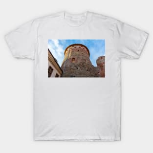 Medieval Bauska Castle courtyard with lookout tower T-Shirt